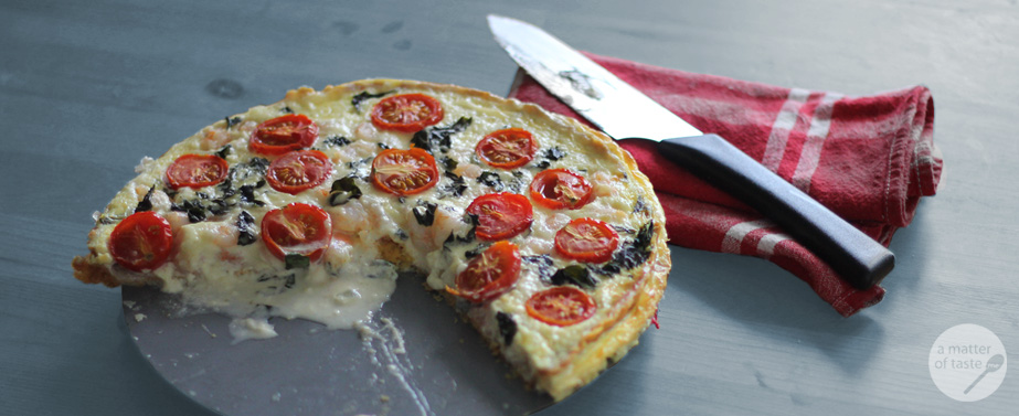 prawn basil tart