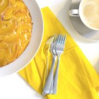 Upside down peach and honey cake